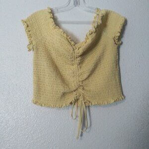 Rue 21 women's XL yellow crop top